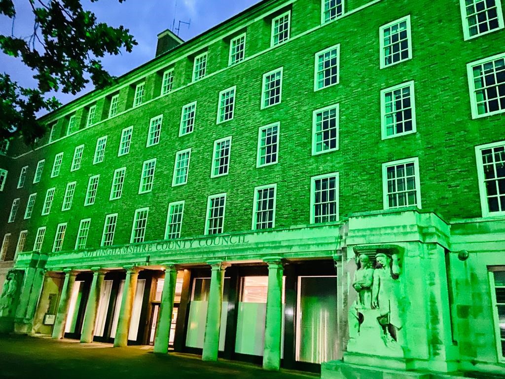County Hall goes green for Recycle Week Nottingham Local News