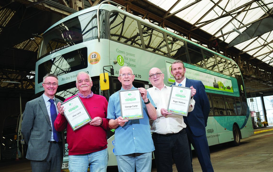 Nottingham City Transport Celebrates Long Service of Bus Drivers